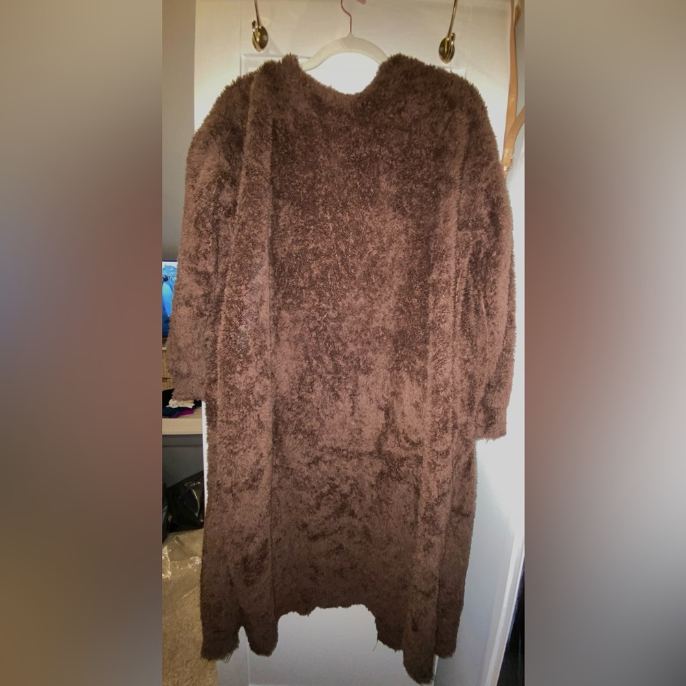 Cozy Chocolate Brown Fuzzy Cardigan